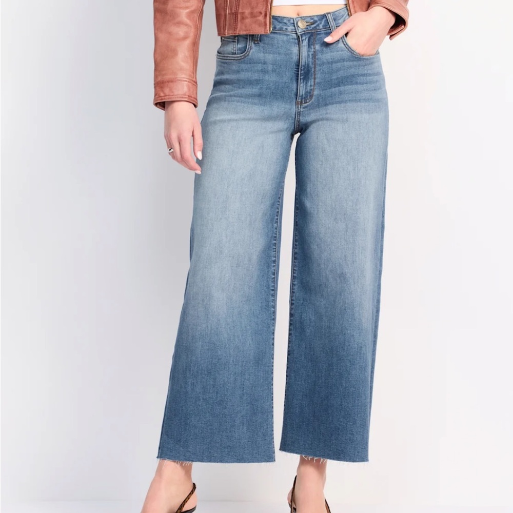Classic Blue Wide-Leg Jeans